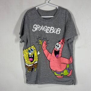 Sponge Bob Squarepants Kids Gray T-Shirt size xl